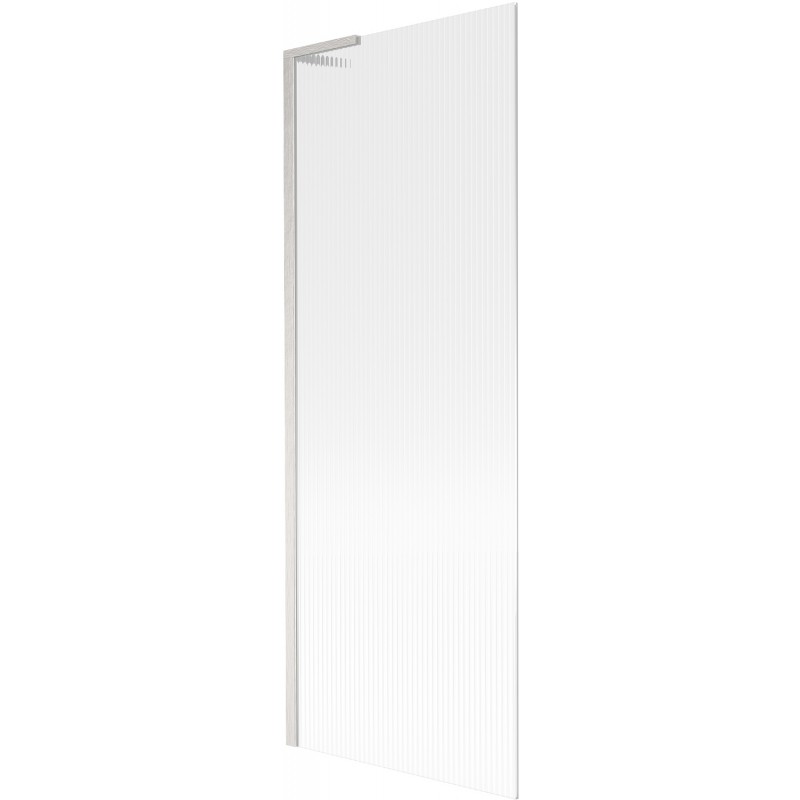 Mexen Next L vonios ekranas, 1 durų, 70 x 150 cm, dryžuota danga, šlifuotas nikelis - 895-070-000-03-09-97