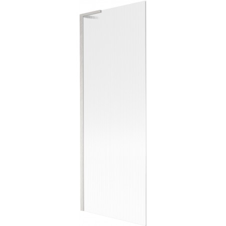 Mexen Next L vonios ekranas, 1 durų, 70 x 150 cm, dryžuota danga, šlifuotas nikelis - 895-070-000-03-09-97