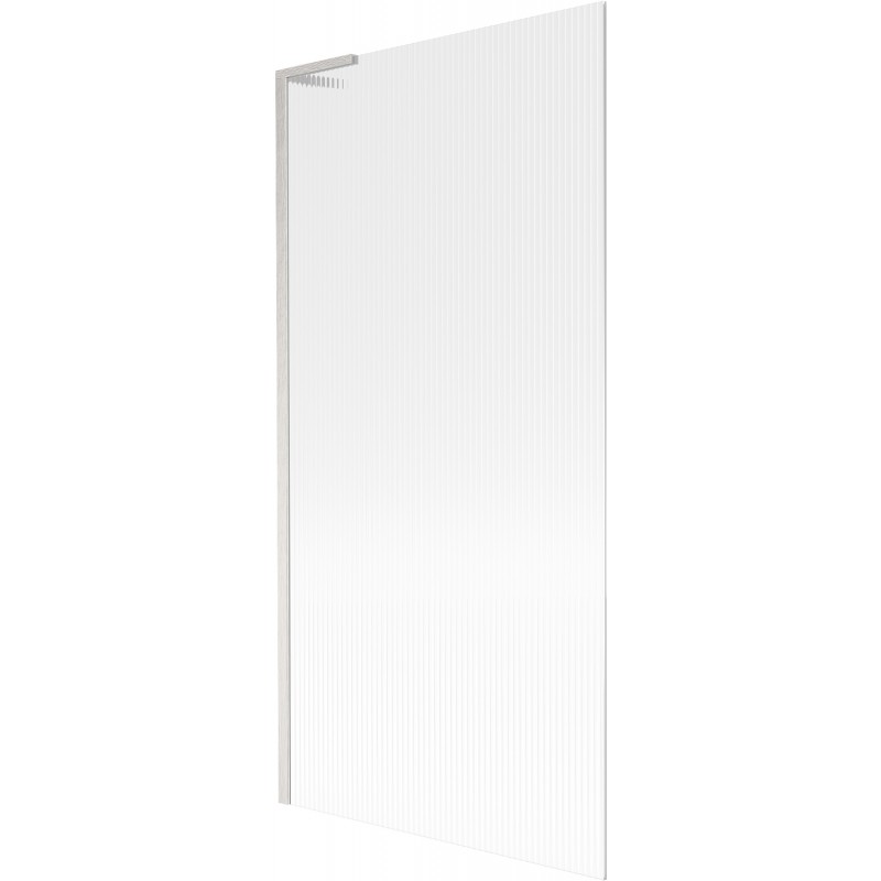 Mexen Next L vonios širmos 1-duris 90 x 150 cm, dryžuotas, šlifuotas nikelis - 895-090-000-03-09-97