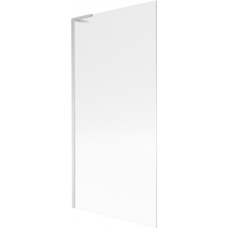 Mexen Next L vonios ekrano 1-durys 90 x 150 cm, dryžuotas, šlifuotas nikelis - 895-090-000-03-09-97