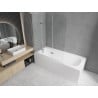 Mexen Vega stačiakampė vonia 180 x 80 cm su apdaila ir 3 dalių 120 cm ekranu, skaidrus, chromas - 550118080X9012030100