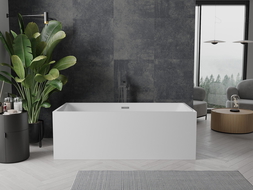 Mexen Nita laisvai stovinti vonia 170 x 80 cm, balta, gun metal perpildymo ventiliacija - 52091708000-95
