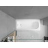 Mexen Vega stačiakampė vonia 180 x 80 cm su apdaila ir 3 dalių 120 cm ekranu, skaidrus, chromas - 550118080X9012030100