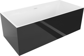 Mexen Nita laisvai pastatoma vonia 170 x 80 cm, balta/juoda, baltasis perpildymo - 52091708075-20