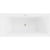 Mexen Nita laisva vonia 170 x 80 cm, balta/juoda, šlifuota auksinė - 52091708075-55
