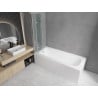 Mexen Vega stačiakampė vonia 180 x 80 cm su apdaila ir 3 dalių 120 cm ekranu, skaidrus, chromas - 550118080X9012030100