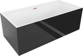 Mexen Nita laisvasis vonia 170 x 80 cm, balta/juoda, šlifuotas varis - 52091708075-65