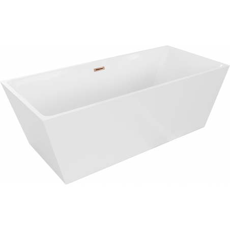 Mexen Lita laisvai stovinti vonia 170 x 75 cm, balta, perpildymo rožinis auksas - 52121707500-60