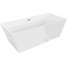 Mexen Lita laisvai stovinti vonia 170 x 75 cm, balta, perpildymo rožinis auksas - 52121707500-60