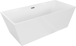 Mexen Lita laisvai stovinti vonia 170 x 75 cm, balta, perteklius gun metal - 52121707500-95