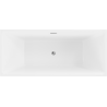 Mexen Lita laisvai pastatoma vonia 170 x 75 cm, balta/juoda, chromuota perleidimo angos - 52121707575-01
