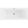 Mexen Lita laisvai pastatoma vonia 170 x 75 cm, balta/juoda, juodas perlietinis - 52121707575-70