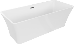 Mexen Tonia laisvai stovinti vonia 170 x 75 cm, balta, perpylimas gun metal - 52171707500-95