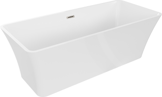 Mexen Tonia laisvai stovinti vonia 170 x 75 cm, balta, šepečiu nikelio - 52171707500-97