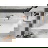 Mexen Tonia laisvai stovinti vonia 170 x 75 cm, balta / juoda, šlifuota žalvarinė - 52171707575-65