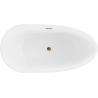 Mexen Eos laisvas vonia 170 x 75 cm, balta, rožinė auksinė nutekėjimo sistema - 52471707500-60
