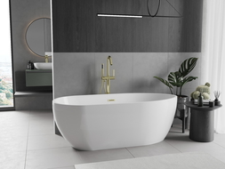 Mexen Eos vonios vonia laisvai stovinti 150 x 75 cm, balta, auksinė šlifuota - 52471507500-55