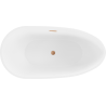 Mexen Eos laisvai stovinti vonia 170 x 75 cm, balta, vario šepečiu valyta - 52471707500-65