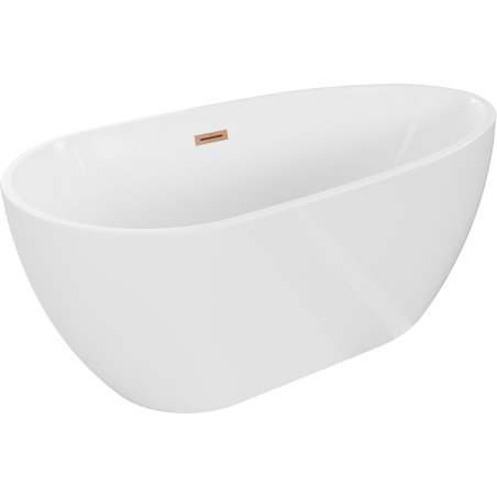 Mexen Eos laisvai pastatoma vonia 150 x 75 cm, balta, šlifuota vario perteklius - 52471507500-65