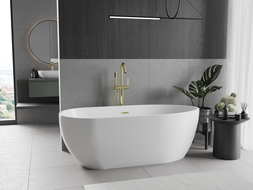 Mexen Eos laisvai stovinti vonia 170 x 75 cm, balta, aukso perregos - 52471707500-50