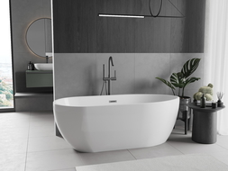 Mexen Eos vonios kambario vonia, laisvai stovinti 150 x 75 cm, balta, su gun metal išleidimo anga - 52471507500-95