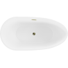 Mexen Eos laisvai stovinti vonia 150 x 75 cm, balta/juoda, auksinė perlaida - 52471507575-50