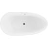 Mexen Eos laisvai stovinti vonia 150 x 75 cm, balta/juoda, gun gray šlifuoti - 52471507575-66