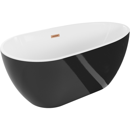 Mexen Eos laisvai stovinti vonia 170 x 75 cm, balta/juoda, matinis varis - 52471707575-65
