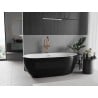 Mexen Eos laisvai stovinti vonia 170 x 75 cm, balta/juoda, persipylimas rožinis auksas - 52471707575-60