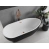 Mexen Eos laisvai stovinti vonia 170 x 75 cm, balta/juoda, persipylimas rožinis auksas - 52471707575-60