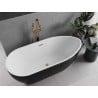 Mexen Eos laisvai pastatoma vonia 170 x 75 cm, balta/juoda, šlifuotas varinis perteklius - 52471707575-65