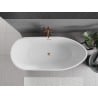 Mexen Eos laisvai pastatoma vonia 170 x 75 cm, balta/juoda, šlifuotas varinis perteklius - 52471707575-65