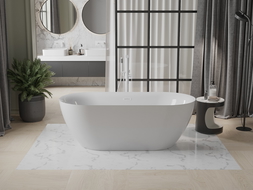 Mexen Roxy laisvai stovinti vonia 170 x 80 cm, balta, baltas perpylimas - 51201708000-20