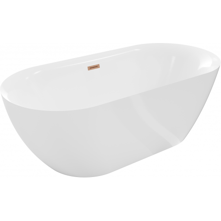 Mexen Roxy laisvai stovinti vonia 170 x 80 cm, balta, šlifuota vario perpumpavimo sistema - 51201708000-65