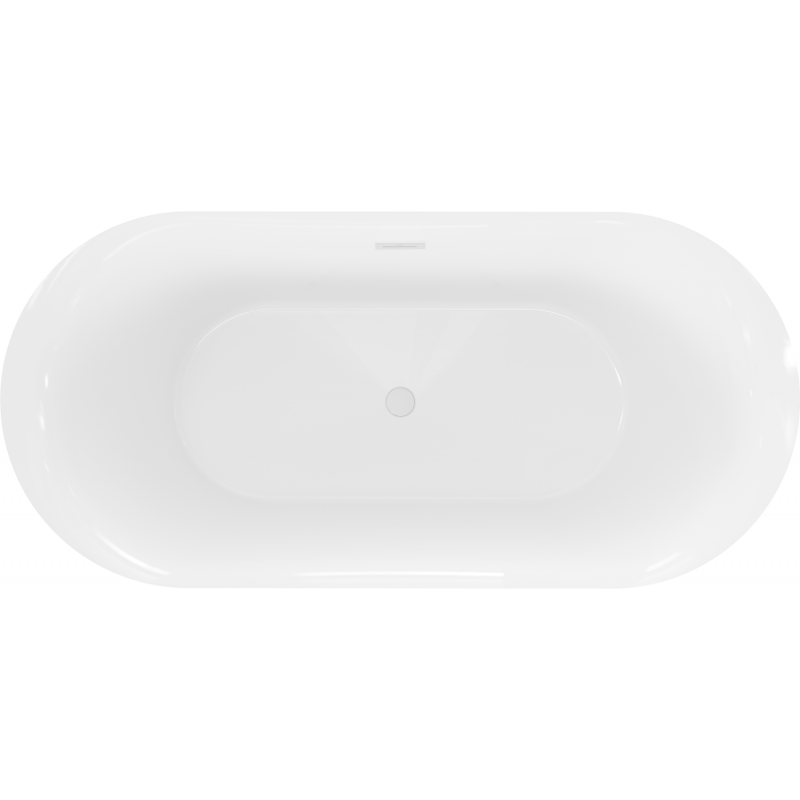 Mexen Roxy laisvai pastatoma vonia 170 x 80 cm, balta/juoda, baltas persipylimas - 51201708075-20