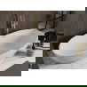 Mexen Bilbao laisvas vonia 180 x 90 cm, balta, auksu šukuota nutekėjimo anga - 51311809000-55