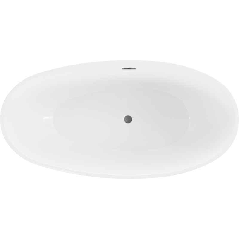 Mexen Bilbao laisvai pastatoma vonia 180 x 90 cm, balta, persipylimo anga - šepetėlis gun gray - 51311809000-66