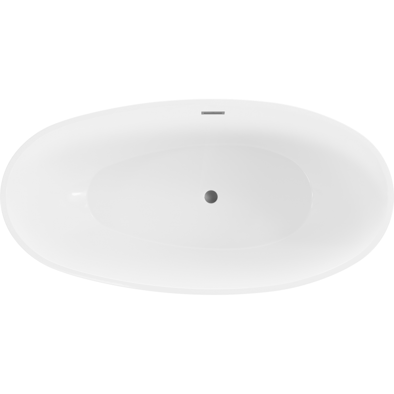 Mexen Bilbao laisvai stovinti vonia 180 x 90 cm, balta, perpylimas gun metalas - 51311809000-95