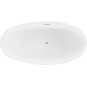 Mexen Bilbao laisvai pastatoma vonia 180 x 90 cm, balta, šlifuoto nikelio perteklius - 51311809000-97