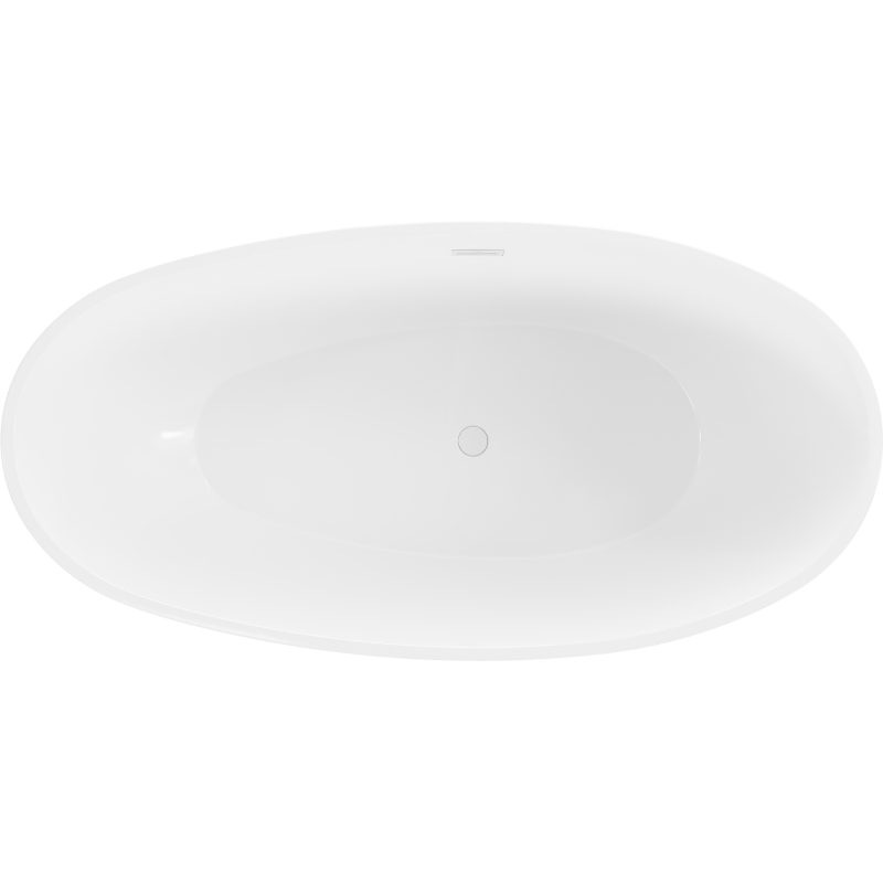 Mexen Bilbao laisvai stovinti vonia 180 x 90 cm, balta/juoda, baltas perpylimas - 51311809075-20