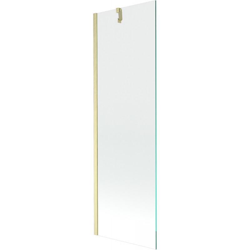 Mexen Next vonios kambario sieninė pertvara, 1-duralindė 60 x 150 cm, permatoma, auksinė matinė - 895-060-000-00-00-55