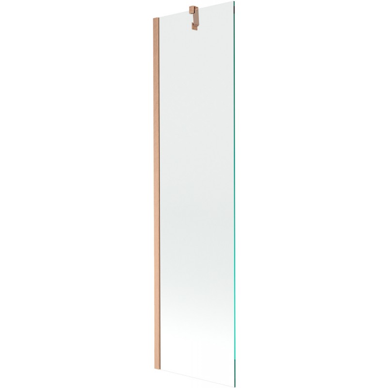 Mexen Next vienos durelių vonios sienelė, 50 x 150 cm, skaidri, šlifuotas varis - 895-050-000-00-00-65