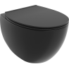 Mexen Egg WC dubuo be atramos su lėtai nusileidžiančiu plonu dangčiu, duroplastikas, juoda matinė - 30245070