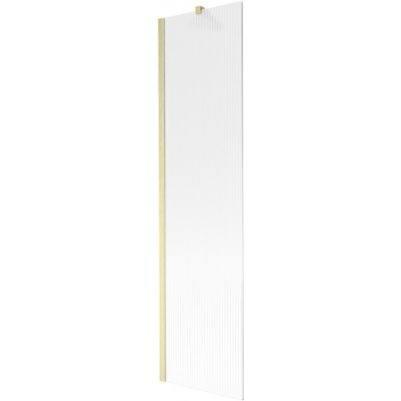 Mexen Next vonios ekranas, 1-durys, 50 x 150 cm, dryžuotas, auksinis šlifuotas - 895-050-000-00-09-55