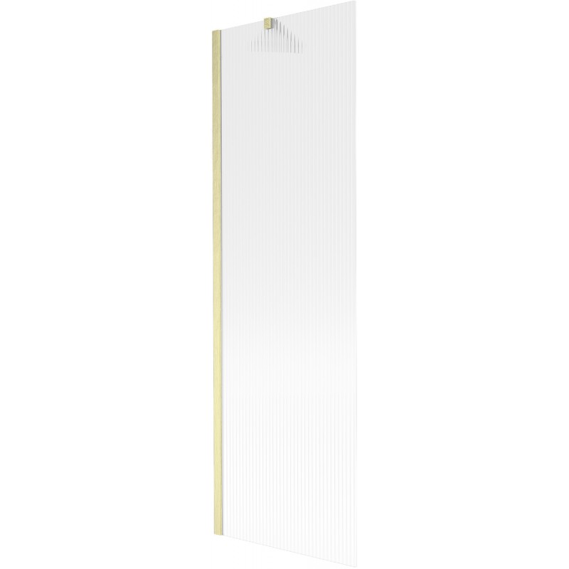 Mexen Next vonios ekranas 1-sparnas 60 x 150 cm, dryžiai, auksinis šepetėlis - 895-060-000-00-09-55
