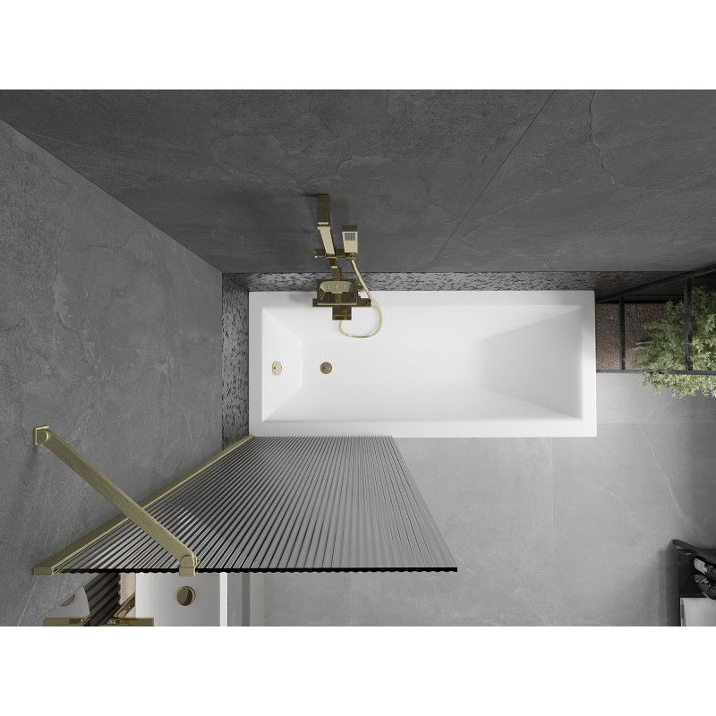 Mexen Next vonios pertvara 1-viršutinių sparnų 70 x 150 cm, dryžuota, auksinė šlifuota - 895-070-000-00-09-55