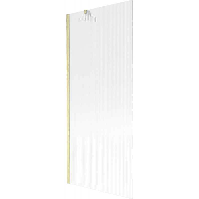 Mexen Next vonios ekranas, 1-sparno 80 x 150 cm, dryžuotas, auksinis šepečiu - 895-080-000-00-09-55