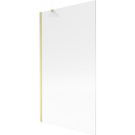Mexen Next vieno sparno vonios ekranas 100 x 150 cm, dryžiai, auksinis šlifuotas - 895-100-000-00-09-55