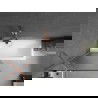 Mexen Next vonios uždanga 1-durų 80 x 150 cm, juostelės, šlifuota varis - 895-080-000-00-09-65