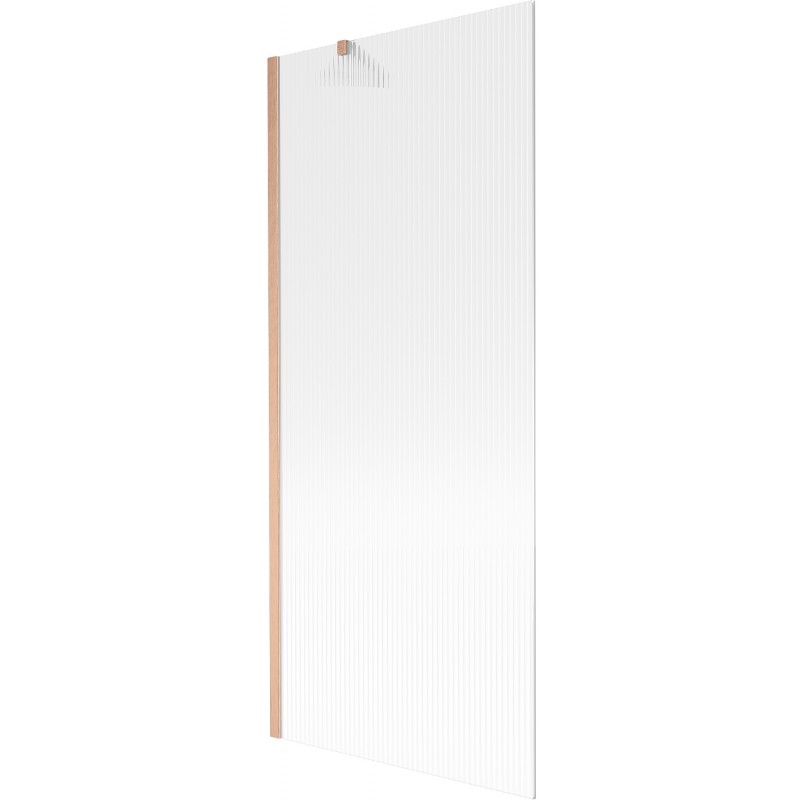 Mexen Next vonios uždanga 1-durų 80 x 150 cm, juostelės, šlifuota varis - 895-080-000-00-09-65